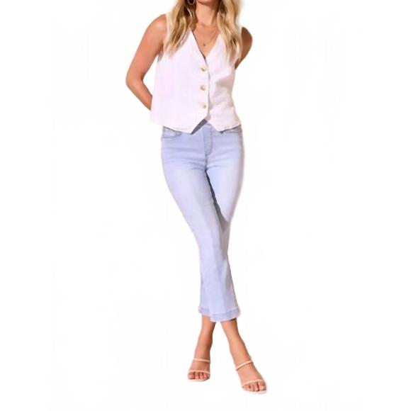 NEW TRIBAL linen blend lined button-front vest in white - Picture 4 of 6